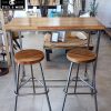 Conjunto barra desayunador + 2 taburetes Traful con madera de eucalipto - Imagen 3